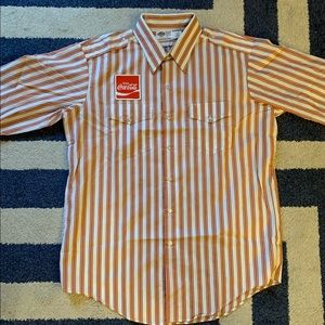 RARE & NEW 1970 Coca Cola Coke Employee Uniform Shirt Retro Hipster  VINTAGE XL